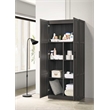 Hawthorne Collections Engineered Wood Storage Cabinet - Dark Wood/Graphite Black