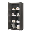 Hawthorne Collections Engineered Wood Storage Cabinet - Dark Wood/Graphite Black