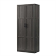 Hawthorne Collections Engineered Wood Storage Cabinet - Dark Wood/Graphite Black