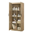 Hawthorne Collections Contemporary Engineered Wood Storage Cabinet in Light Wood