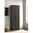 Hawthorne Collections Engineered Wood Storage Cabinet - Dark Wood/Graphite Black