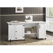 Hawthorne Collections Contemporary Engineered Wood Sewing Craft Cart in White