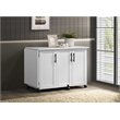 Hawthorne Collections Contemporary Engineered Wood Sewing Craft Cart in White