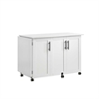 Hawthorne Collections Contemporary Engineered Wood Sewing Craft Cart in White