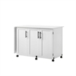 Hawthorne Collections Contemporary Engineered Wood Sewing Craft Cart in White