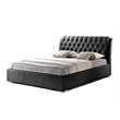 Atlin Designs Full Faux Leather Tufted Platform Bed in White