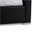 Atlin Designs Full Faux Leather Tufted Platform Bed in White