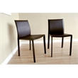 Atlin Designs Leather Dining Chair in Black (Set of 2)