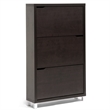 Atlin Designs Engineered Wood Dark Brown Shoe Cabinet Rectangular 52.7