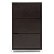 Atlin Designs Engineered Wood Dark Brown Shoe Cabinet Rectangular 52.7
