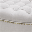 Atlin Designs Round Upholstered Ottoman in Gray