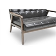 Atlin Designs Faux Leather Loveseat in Brown