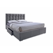 Atlin Designs Upholstered Queen Tufted Storage Bed in Gray