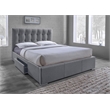 Atlin Designs Upholstered Queen Tufted Storage Bed in Gray