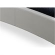 Atlin Designs Upholstered Queen Leather Tufted Bed in White