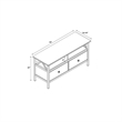 Atlin Designs Rustic Wood TV Stand for TVs up to 44