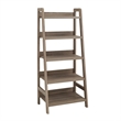 Atlin Designs MDF Gray Wash Ladder Bookshelf Rectangular 25.75