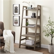 Atlin Designs MDF Gray Wash Ladder Bookshelf Rectangular 25.75