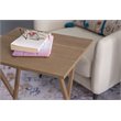 Atlin Designs Rubberwood Gray Tray Table Set Rectangular Planked Top 26.38