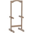 Atlin Designs Rubberwood Gray Tray Table Set Rectangular Planked Top 26.38