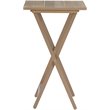 Atlin Designs Rubberwood Gray Tray Table Set Rectangular Planked Top 26.38