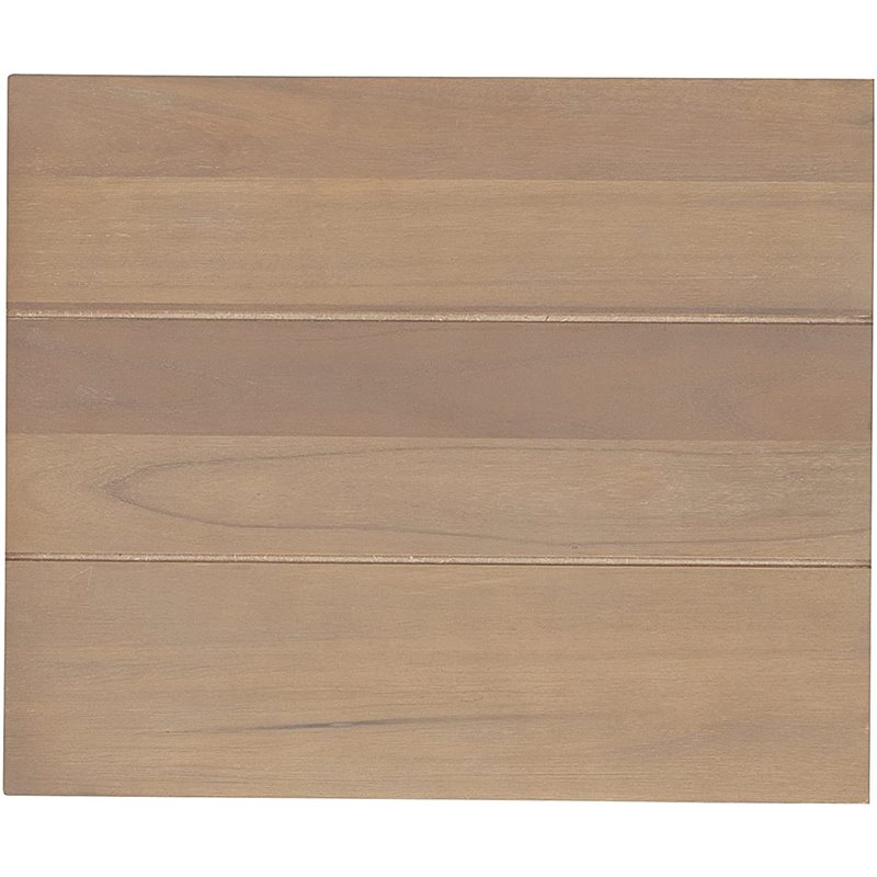 Atlin Designs Rubberwood Gray Tray Table Set Rectangular Planked Top 26.38