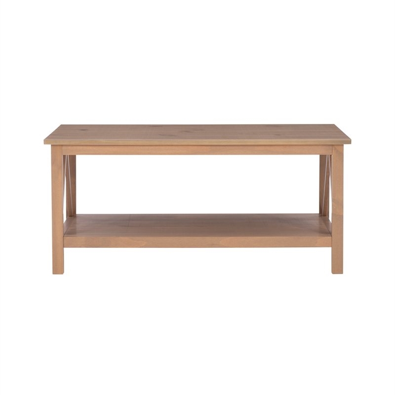 Atlin Designs Wooden Coffee Table in Rustic Driftwood