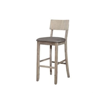 Atlin Designs Acacia Wood Gray Bar Stool Rectangular 43.5&quot Unassembled