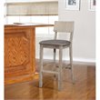 Atlin Designs Acacia Wood Gray Bar Stool Rectangular 43.5