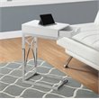 Atlin Designs Metal White End Table Rectangular with Drawer 24