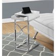 Atlin Designs Metal White End Table Rectangular with Drawer 24