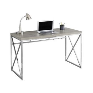 Atlin Designs 48&quot Metal Writing Desk in Dark Taupe