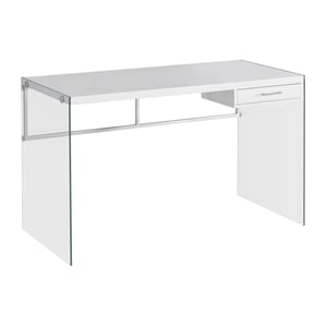 Atlin Designs 48&quot Writing Desk in Glossy White