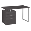 Atlin Designs Metal Gray Home Office Desk Rectangular 48
