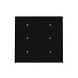 Atlin Designs Traditional 3-Drawer Engineered Wood Chest Dresser in Black
