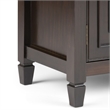 Atlin Designs Wood Dark Chestnut Brown Storage Cabinet Rectangular Adjustable Shelves 40
