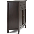 Atlin Designs Wood Dark Chestnut Brown Storage Cabinet Rectangular Adjustable Shelves 40