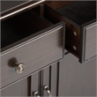Atlin Designs Wood Dark Chestnut Brown Storage Cabinet Rectangular Adjustable Shelves 40