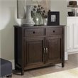 Atlin Designs Wood Dark Chestnut Brown Storage Cabinet Rectangular Adjustable Shelves 40