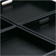 Atlin Designs Faux Leather Coffee Table Ottoman in Black