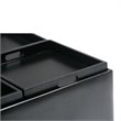 Atlin Designs Faux Leather Coffee Table Ottoman in Black