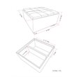 Atlin Designs Faux Leather Coffee Table Ottoman in Black