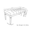 Atlin Designs Tufted Living Room Bench in Natural