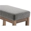 Atlin Designs Linen Gray Bench Rectangular 26.8