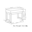 Atlin Designs Linen Gray Bench Rectangular 26.8