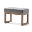 Atlin Designs Linen Gray Bench Rectangular 26.8