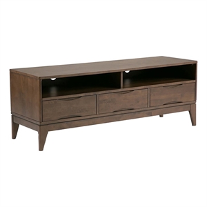 Atlin Designs Mid-Century Wood TV Stand for TVs up to 60&quot in Walnut Brown