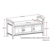 Atlin Designs Wood Distressed Gray Storage Bench Rectangular Large 44