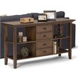 Atlin Designs Console Table in Rustic Natural Aged Brown