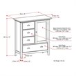 Atlin Designs Solid Wood Rustic Natural Aged Brown Storage Cabinet Rectangular 39